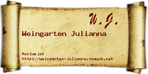 Weingarten Julianna névjegykártya